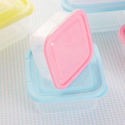 Ruimtebesparende kleine plastic voedselopslagcontainers voor koelkast en magnetron