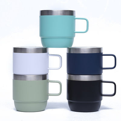 Duurzame keramische bekleding Espresso bekers 6oz Double Wall 304 roestvrij staal koffiebeker
