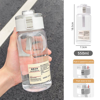 Toepasselijk voor volwassenen Transparante plastic waterfles met aangepast materiaal