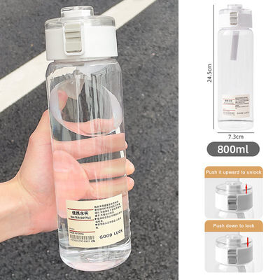Toepasselijk voor volwassenen Transparante plastic waterfles met aangepast materiaal