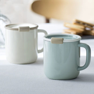 Koffiemokken kantoor tafeltop theebeker verjaardagscadeau 420ml met deksel warmtebehoud