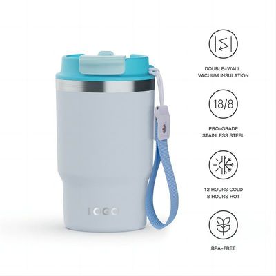 Roestvrij staal 16oz Tumbler met vacuüm geïsoleerde koffiebeker BPA-vrij deksel Op maat