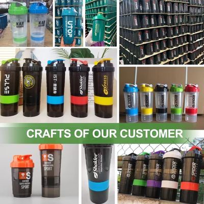 Leakproof 16oz Fitness GYM Sport Protein Mixes Shaker Fles met twee extra compartimenten