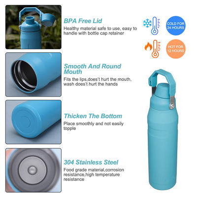 16oz/24oz/36oz Thermische isolatie roestvrij staal waterfles voor poeder bedekt