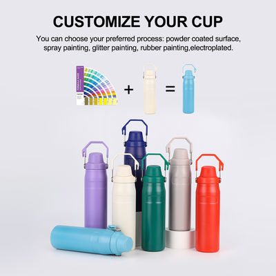 16oz/24oz/36oz Thermische isolatie roestvrij staal waterfles voor poeder bedekt
