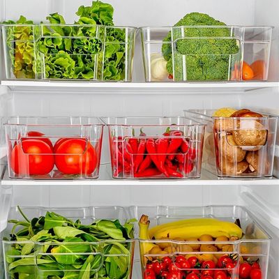 Voedselopslag Pakket Vierkante plastic keukencontainer voor koelkast laden organisator