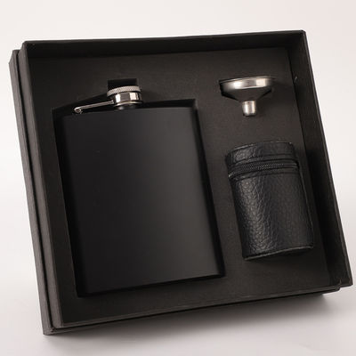 Draagbare roestvrij staal camping hip fles lekvrije whisky cadeau set voor buiten plezier