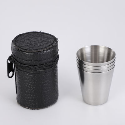 Draagbare roestvrij staal camping hip fles lekvrije whisky cadeau set voor buiten plezier