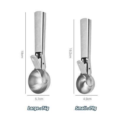 Keukengereedschap roestvrij staal ijspot met makkelijke trekker Custom logo en 4.8 * 18cm