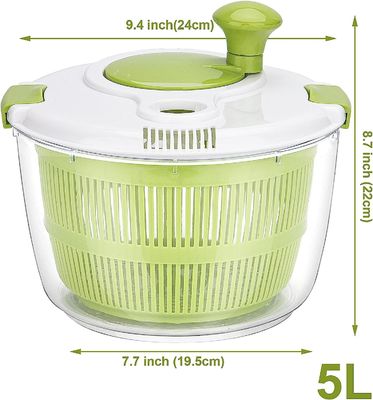 Comfortabele handvat 5L grote slaat spinner droger met aangepast logo aanvaardbaar