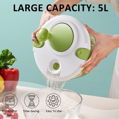 Comfortabele handvat 5L grote slaat spinner droger met aangepast logo aanvaardbaar