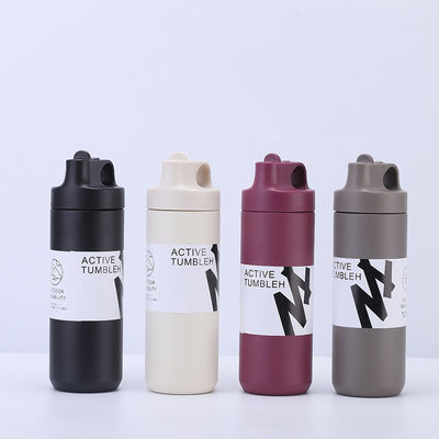 304 roestvrij staal Japandi Design Style 550ml Dubbelwand vacuümfles met handvat