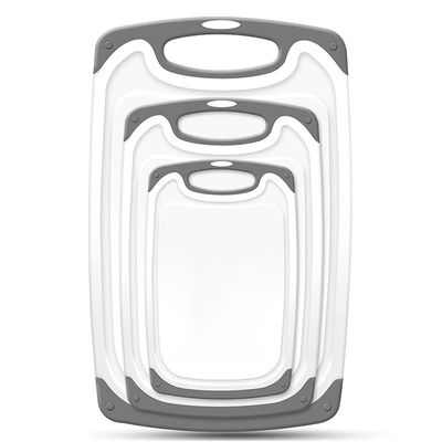 3 maten PP plastic snijplank met slijtvast materiaal en niet-glijdend oppervlak