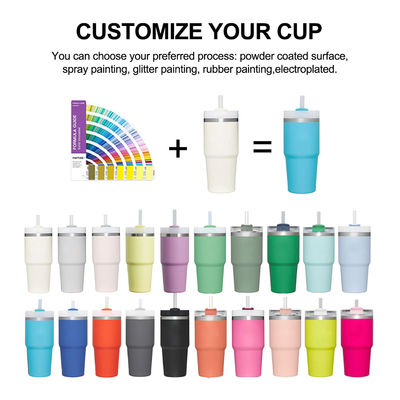 Thermische isolatie 14oz kinderbeker met stro BPA gratis dubbele wand roestvrij staal tumbler