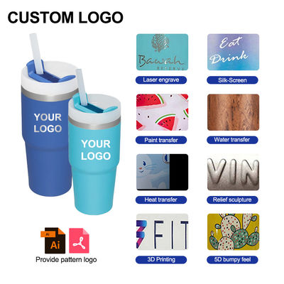 Thermische isolatie 14oz kinderbeker met stro BPA gratis dubbele wand roestvrij staal tumbler