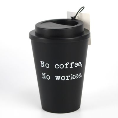 12 oz 350 ml PP siliconen cover bamboe vezel herbruikbare koffiebeker met deksel Een ideaal cadeau item