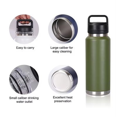 Volwassenen 18 oz 26 oz 36 oz Geïsoleerde waterfles Dubbelwand roestvrij staal Gym Sport Drinkfles