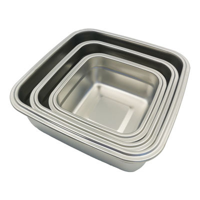 Rectangular 400/750/1200ml roestvrij staal Bento Lunch Box Set met vergrendeling deksels en duurzaam