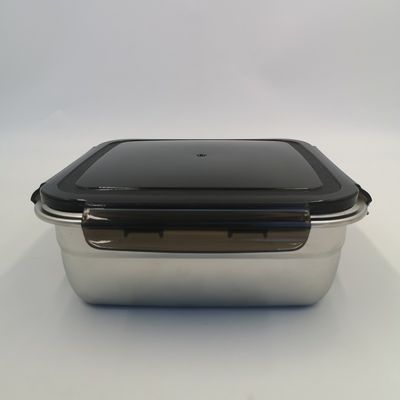 Rectangular 400/750/1200ml roestvrij staal Bento Lunch Box Set met vergrendeling deksels en duurzaam