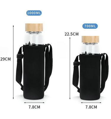 TOUR Outdoor Activity Glass Tumbler Cups met 700 ml / 1000 ml capaciteit en tijdschaal