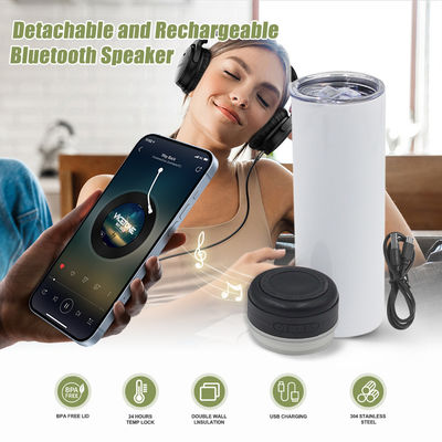 20oz Capaciteit Muziek luidspreker Tumbler American Style Design met afneembare LED licht
