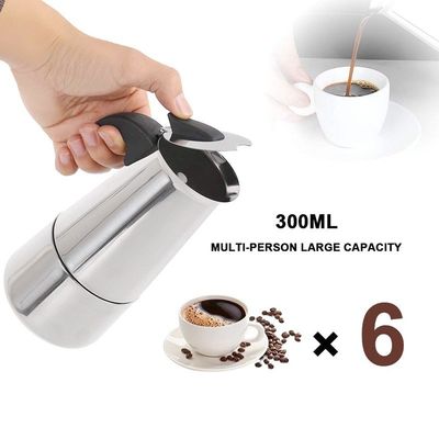 Koffie-Tee gereedschappen 6 kopjes roestvrij staal Moka Pot Espresso koffiezetapparaat van Bialetti