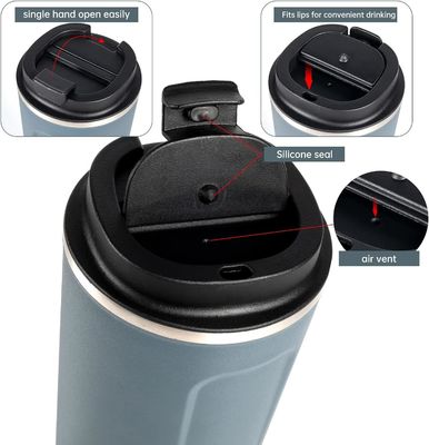 Roestvrij staal reisbeker 510 ml geïsoleerde koffievergieten stofzuiger voor cadeautjes