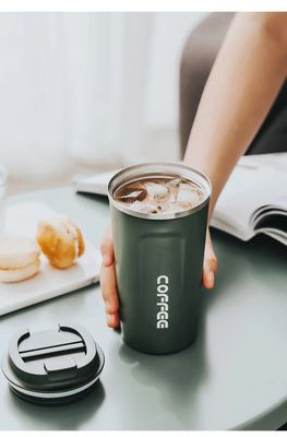 Roestvrij staal reisbeker 510 ml geïsoleerde koffievergieten stofzuiger voor cadeautjes