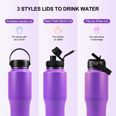 Verbeter je kampeeruitrusting met deze 32oz roestvrijstalen waterfles en slokdeksel