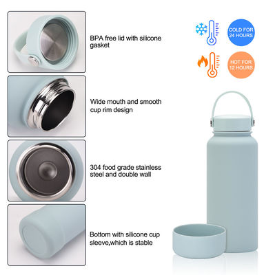 Klassiek ontwerp 32oz breed mond dubbele wand roestvrij staal waterfles voor milieuvriendelijk