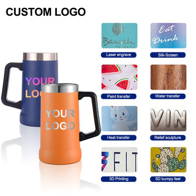 350g Dubbelwand Vacuüm Isolatie Roestvrij staal Bierbeker 16oz 24oz Drinkware Type MUGS