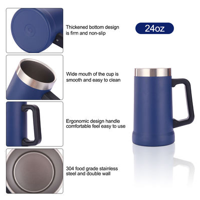350g Dubbelwand Vacuüm Isolatie Roestvrij staal Bierbeker 16oz 24oz Drinkware Type MUGS