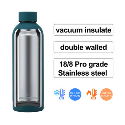 Dubbele wand roestvrij staal 750 ml geïsoleerde drinkwaterfles gemaakt voor kokend water