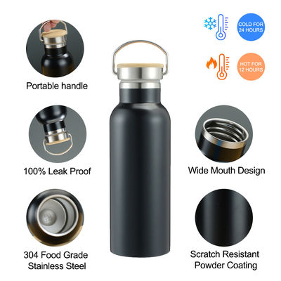 500 ml/750 ml vacuümgeïsoleerde flessen met duurzaam dubbelwand roestvrij staal