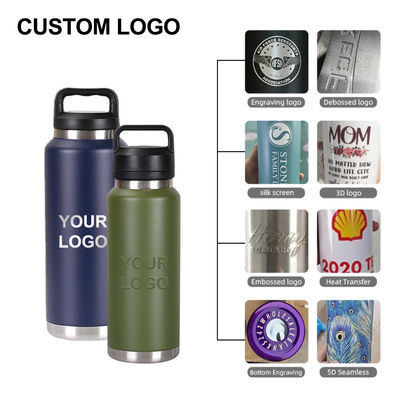 Roestvrij staal 26oz waterfles grote capaciteit 36oz dubbele wand draagbare 18oz flessen