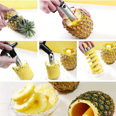 Roestvrij staal 304 Ananas Corer Slicer Fast Kitchen Gadget voor eenvoudige kern verwijdering