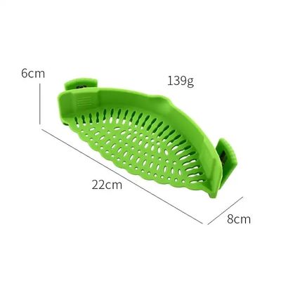 Verstelbare Snap N Strain Pot Strainer en Pasta Strainer Flexibel siliconen materiaal