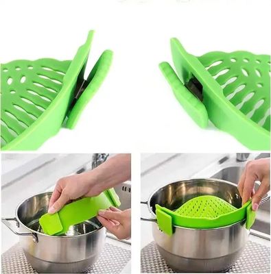 Verstelbare Snap N Strain Pot Strainer en Pasta Strainer Flexibel siliconen materiaal