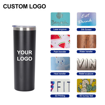 20OZ capaciteit roestvrij staal dunne tumbler met schuifdeksel en stro Top keuze
