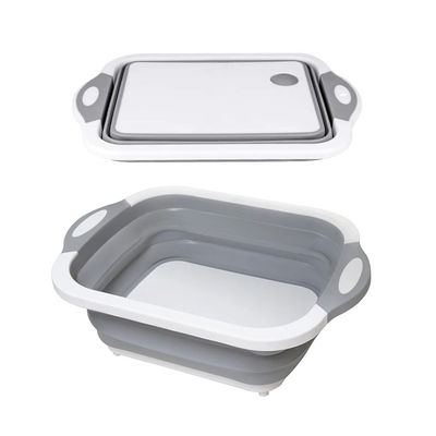 Custom Logo Dish Tub voor wassen en afvoeren Groenten Fruit Opvouwbare snijplank