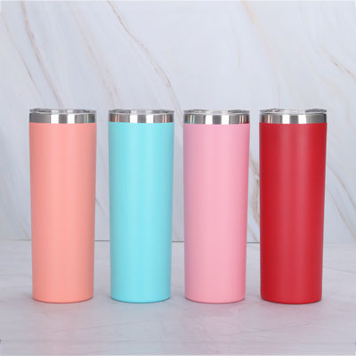 20OZ capaciteit roestvrij staal dunne tumbler met schuifdeksel en stro Top keuze