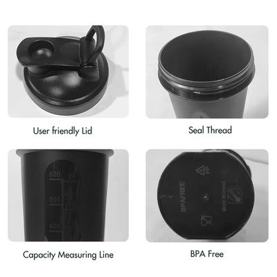 PP Food Grade Lid BPA Free Protein Shake Flasje Contemporary Design Stijl voor Training