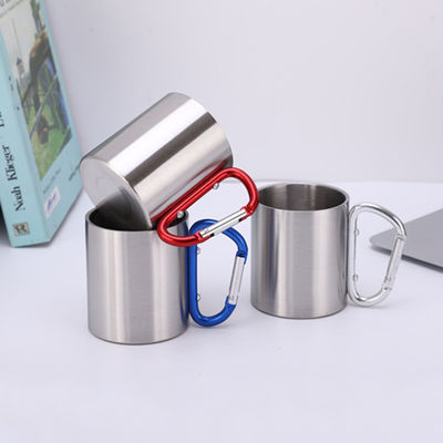 200 ml / 300 ml Kamperen en reizen Roestvrij staal Dubbele wand Carabiner mok met handvat