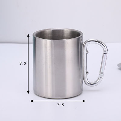 200 ml / 300 ml Kamperen en reizen Roestvrij staal Dubbele wand Carabiner mok met handvat