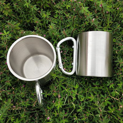 200 ml / 300 ml Kamperen en reizen Roestvrij staal Dubbele wand Carabiner mok met handvat