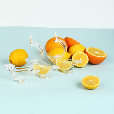 Draagbare doorzichtige vruchtensapper Acryl handmatige citroensnipper voor citrusvruchten