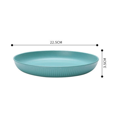9 inch rond plastic dinerplaat Lichte tarweplaten voor herbruikbaar eetgerei