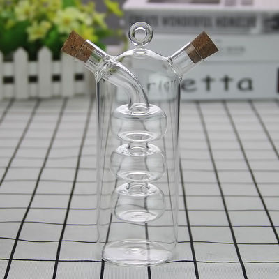 Gemakkelijk glas 2 in 1 scheider olie water saus pot voor de keuken 350ml 100ml capaciteit
