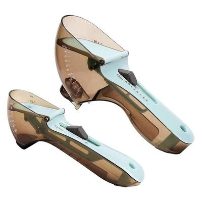 PP materiaal verstelbare digitale meetlepel met schaal plastic meetbeker 18*7.5CM