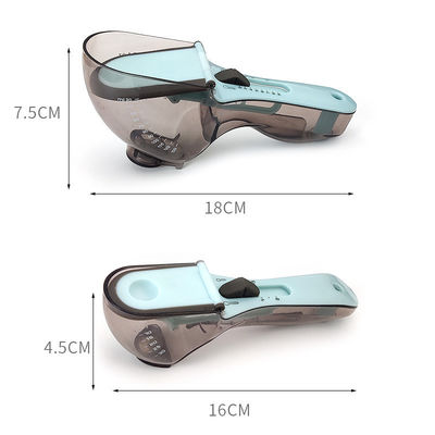 PP materiaal verstelbare digitale meetlepel met schaal plastic meetbeker 18*7.5CM
